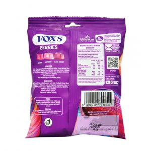 آبنبات فوکس پاکتی انواع توت 90 گرم | Foxs Berries