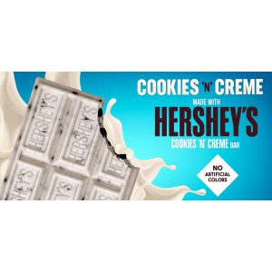 شکلات هرشیز کرم کوکی 40 گرم | Hershey’s cookies’n’creme flavour